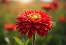 Fleur de Knautia en pleine floraison en extérieur